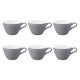 Набір кавових чашок Seltmann Life Fashion Elegant Grey 370 мл, 6 шт. для сервування кави