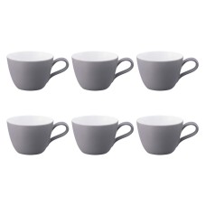 Застава столова, Seltmann Life Fashion Elegant Grey, набір з 6 кавових чашок 240 мл для домашнього затишку