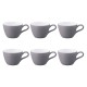 Застава столова, Seltmann Life Fashion Elegant Grey, набір з 6 кавових чашок 240 мл для домашнього затишку