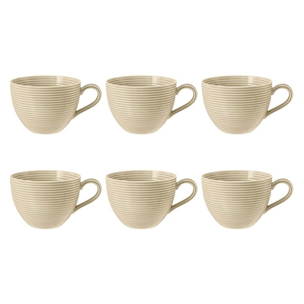 Набір чашок для кави Seltmann Beat Color Glaze 6 шт, 350 мл, колірний дизайн