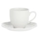 Zestaw filiżanek do kawy La Porcellana Bianca Villadeifiori 85 ml ze spodkiem, idealny do serwowania espresso