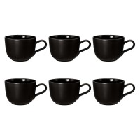 Zestaw 6 filiżanek do kawy SELTMANN Liberty Velvet Black 260 ml – idealny do serwowania espresso i kaw mlecznych