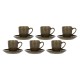 Zestaw filiżanek do espresso ROSE&TULIPANI Concerto Grigio Tortora 90 ml - idealne do serwowania kawy