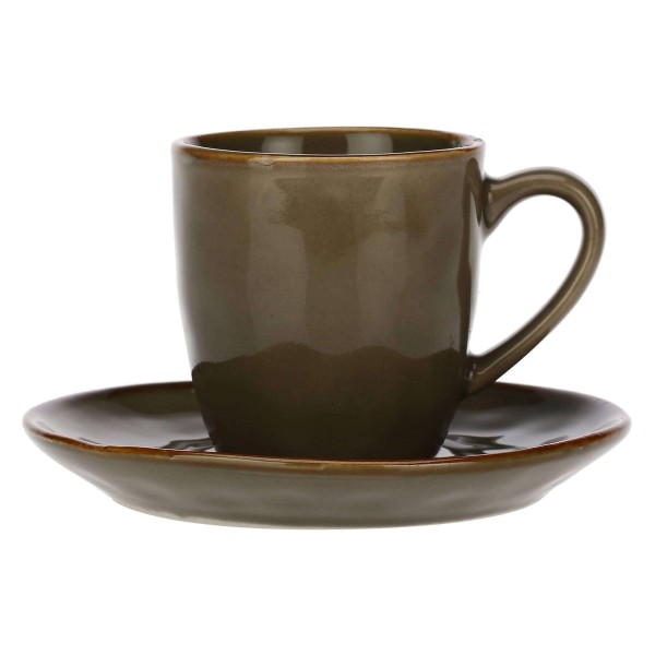 Zestaw filiżanek do espresso ROSE&TULIPANI Concerto Grigio Tortora 90 ml - idealne do serwowania kawy
