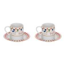 Застава чашок Rose&Tulipani Xmas Carousel, набір 2 кавові чашки 100 мл з підставкою