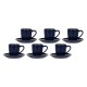 Zestaw filiżanek do espresso Rose&Tulipani Concerto Blu Cobalto 90 ml 6 szt.