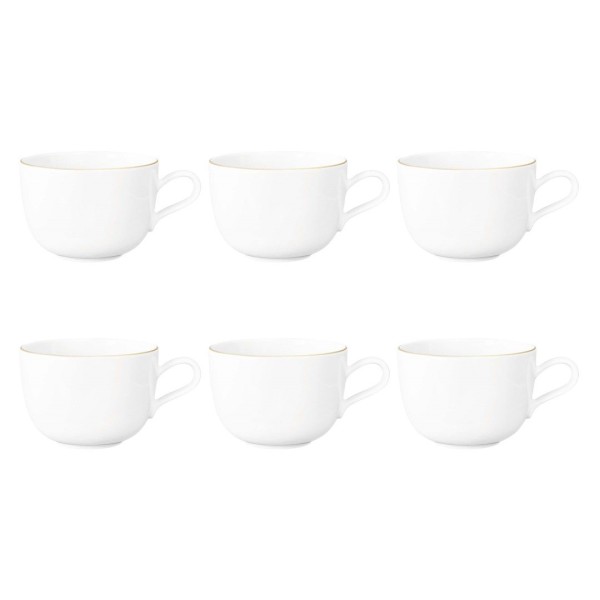 Zestaw 6 filiżanek do kawy Seltmann Liberty Goldline 380 ml do serwowania espresso