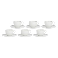 Набір чайних чашок La Porcellana Bianca Corte 6 шт. зі блюдцями 200 мл для подачі чаю