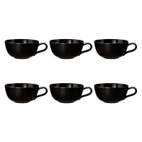 Zestaw 6 filiżanek do herbaty Seltmann Liberty Velvet Black 280 ml do serwowania herbaty