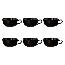 Zestaw 6 filiżanek do herbaty Seltmann Liberty Velvet Black 280 ml do serwowania herbaty