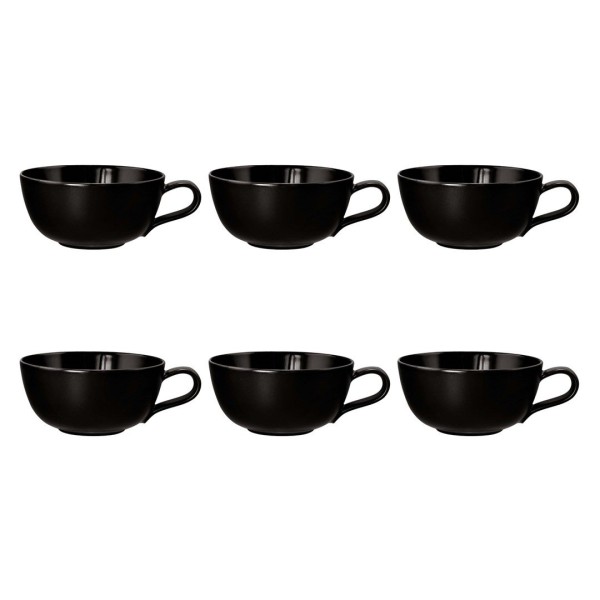 Zestaw 6 filiżanek do herbaty Seltmann Liberty Velvet Black 280 ml do serwowania herbaty