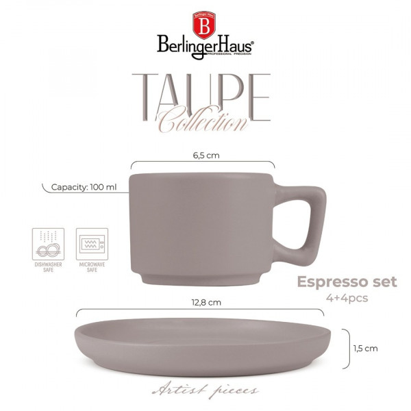 Zestaw filiżanek do espresso Berlinger haus BH-10016 (4 szt.)