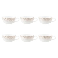 Zestaw 6 filiżanek do herbaty Seltmann Liberty Krakelee 280 ml – idealne do serwowania herbaty