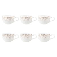 Zestaw 6 filiżanek do espresso Seltmann Liberty Krakelee 90 ml do serwowania kawy