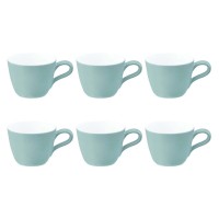 Zestaw 6 filiżanek do espresso, Seltmann Life Fashion Green Chic, 90 ml – idealne do serwowania intensywnego espresso w domu