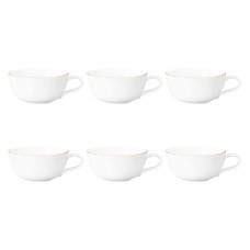 Zestaw 6 filiżanek do herbaty Seltmann Liberty Goldline 280 ml idealny do serwowania naparów