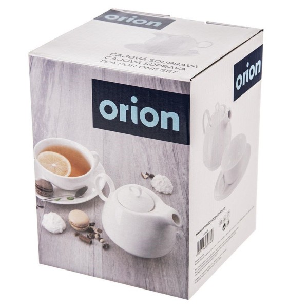 Набір чайний, MONA Orion 129428, порцеляновий білий, глечик + чашка для подачі чаю, 3 ел.