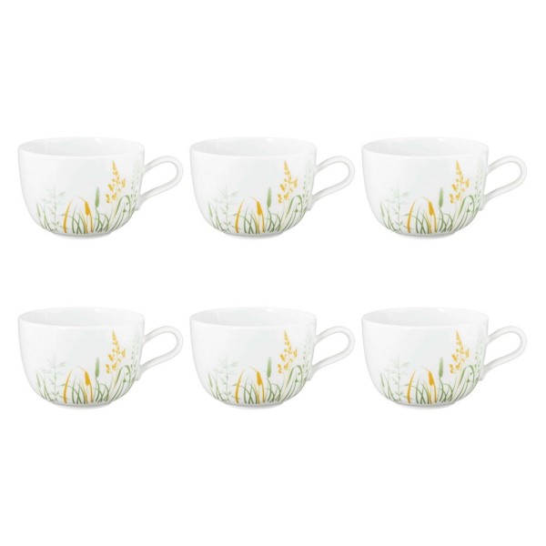 Zestaw filiżanek do kawy Seltmann Meadow Grasses Green 6x380 ml idealny na spotkania