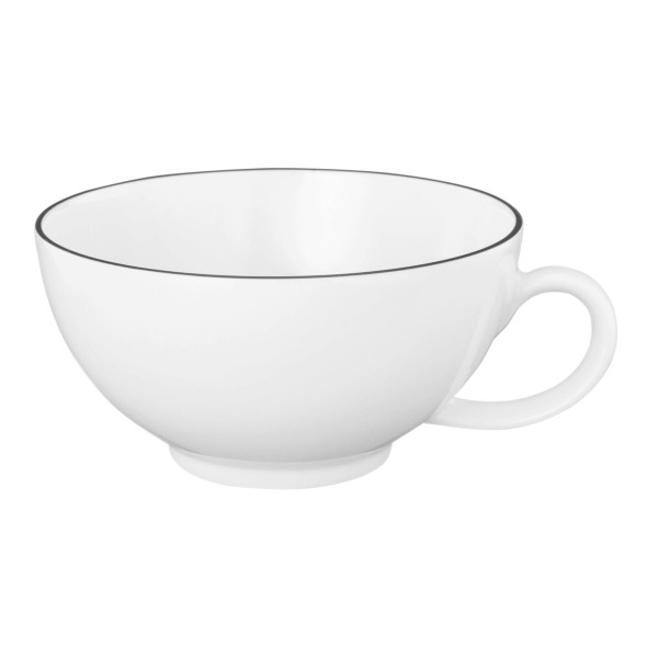Zestaw filiżanek do herbaty Seltmann Lido Black Line 200 ml – eleganckie naczynia do podawania herbaty w domu i kawiarni