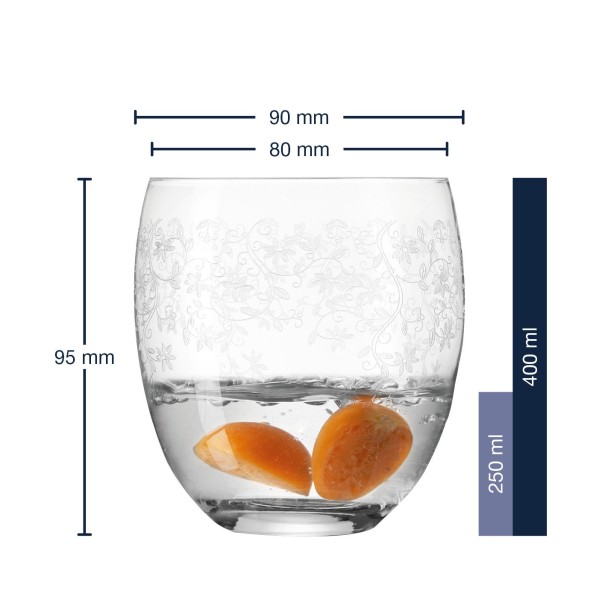 Набір склянок Leonardo CHATEAU для води 6 шт, 400 мл – скло для сервірування столу