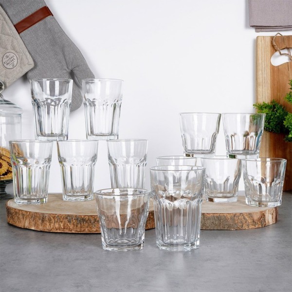 Набір склянок для холодних напоїв EH EXCELLENT HOUSEWARE 139427 (12 шт, 230/330 мл)