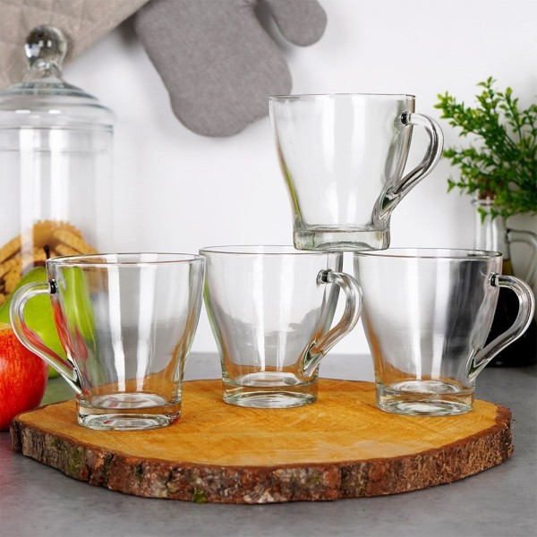 zestaw szklanek do kawy i herbaty EH EXCELLENT HOUSEWARE 139424 (4 sztuki, 280 ml)