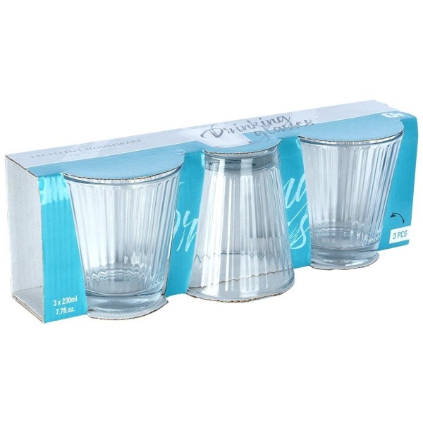 Набір склянок для напоїв EH EXCELLENT HOUSEWARE 139634 (3 шт., 220 мл)