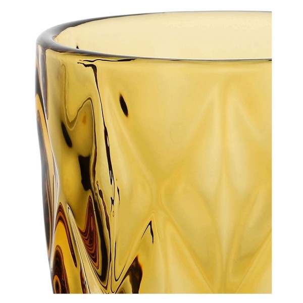 Zestaw szklanek ROSE&TULIPANI Diamond 6 sztuk 270 ml bursztynowy do napojów