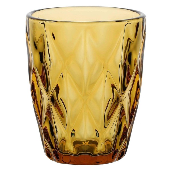 Zestaw szklanek ROSE&TULIPANI Diamond 6 sztuk 270 ml bursztynowy do napojów