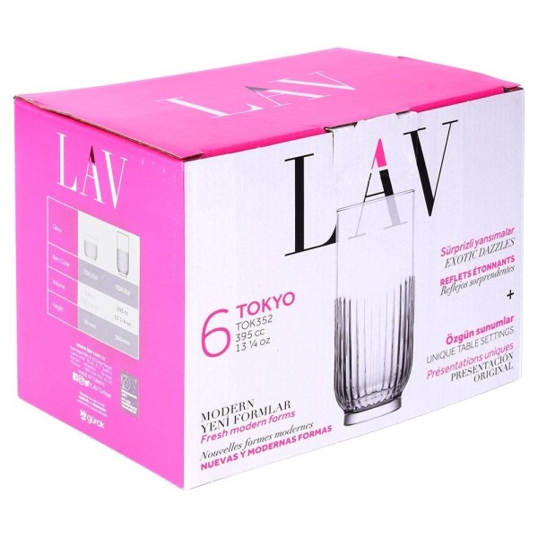 Високі склянки для напоїв Orion 145106 (6 шт., 380 мл)