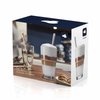 Zestaw 2 szklanek z łyżeczkami Leonardo Latte Solo (2 szt.)