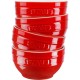 Zestaw 4 misek okrągłych Staub Serving 14 cm czerwonych do serwowania potraw