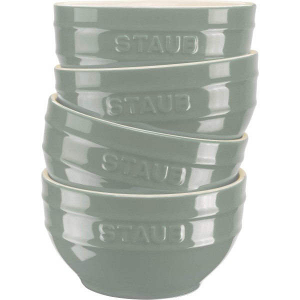 Набір мисок Staub Serving, 4 шт, 12 см, евкаліптовий колір для сервірування