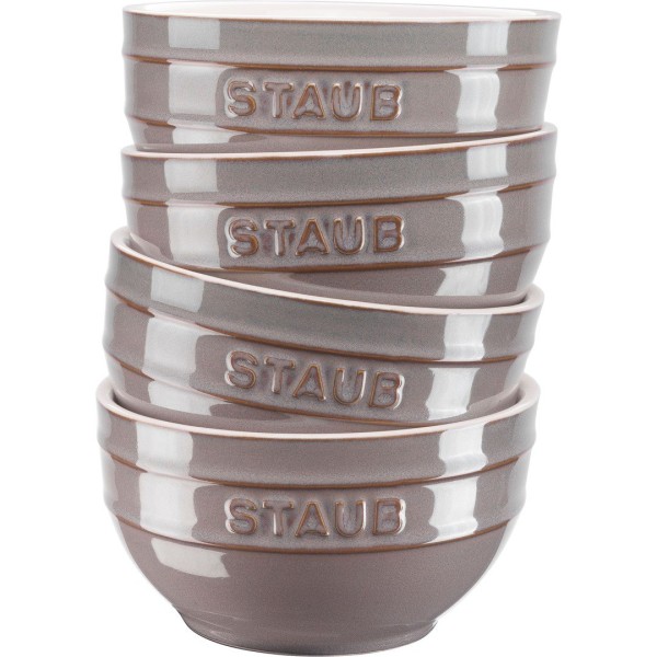 Набір для сервірування, Staub Serving, 4 круглі миски 14 см, графітова антиква