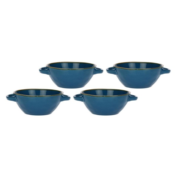 Набір мисок Rose&Tulipani Concerto Blu Avio для супу, 4 шт, 600 мл