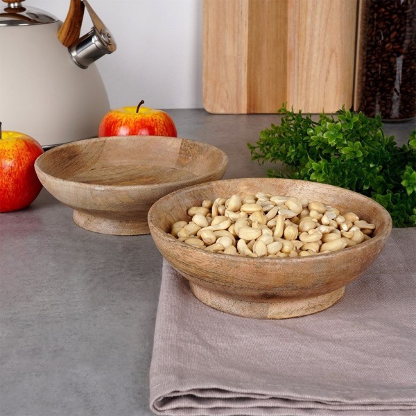 Набір мисок Home Styling Collection для сервірування, 2 шт, дерево, 16 см, 400 мл