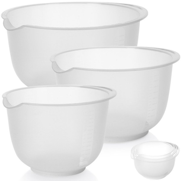 Набір кухонних мисок Excellent Houseware для змішування з мірними позначками 1.5/2/2.5 л (3 шт)