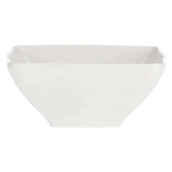 Zestaw 2 głębokich misek kwadratowych La Porcellana Bianca Florentina 22 cm – idealne do serwowania zup i sałatek