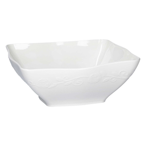 Zestaw 2 głębokich misek kwadratowych La Porcellana Bianca Florentina 22 cm – idealne do serwowania zup i sałatek
