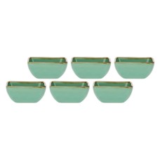 Набір сервірувальних квадратних мисок Rose&Tulipani Concerto Verde Acqua 8 см, 6 шт.