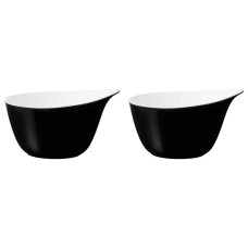 Набір мисочок Seltmann Life Fashion Glamorous Black 2 шт 600 мл з ручкою для сервірування столу