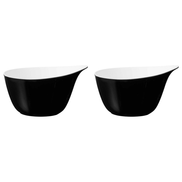 Zestaw 2 miseczek z uchwytem Seltmann Life Fashion Glamorous Black 600 ml do serwowania napojów