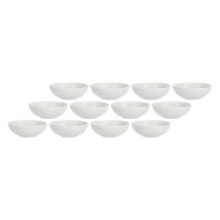 Zestaw 12 małych miseczek La Porcellana Bianca Terrine 7 cm do serwowania przekąsek