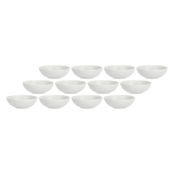 Zestaw 12 małych miseczek La Porcellana Bianca Terrine 7 cm do serwowania przekąsek