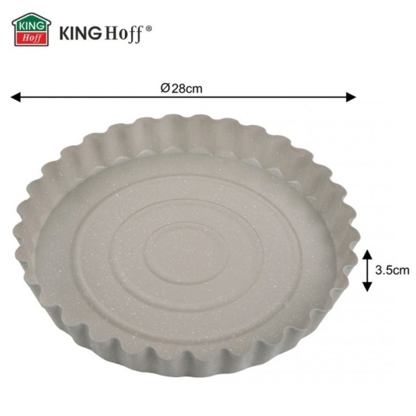 Форма для тартів, Kinghoff KH-1958, Ø28 см, знімне дно — для випікання тортів і тартів
