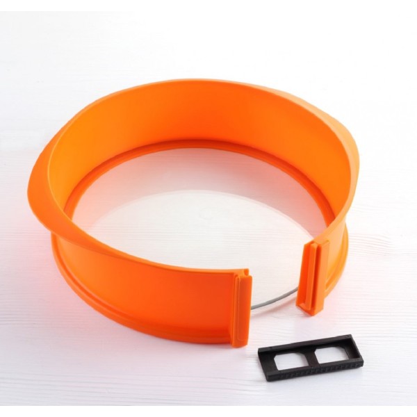 СИЛІКОНОВА ФОРМА ДЛЯ ТОРТА Ø26 см ЗІ СКЛЯНИМ ДНОМ TS-368