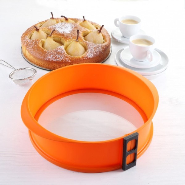 СИЛІКОНОВА ФОРМА ДЛЯ ТОРТА Ø26 см ЗІ СКЛЯНИМ ДНОМ TS-368