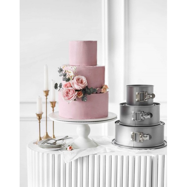 Набір форм для випікання, PATISSE, SILVER-TOP Zestaw tortownic do 3-piętrowego tortu, 3 шт., для багатоярусного торта