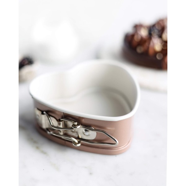 Mini tortownica PATISSE Ceramic 12 cm w kształcie serca do pieczenia deserów