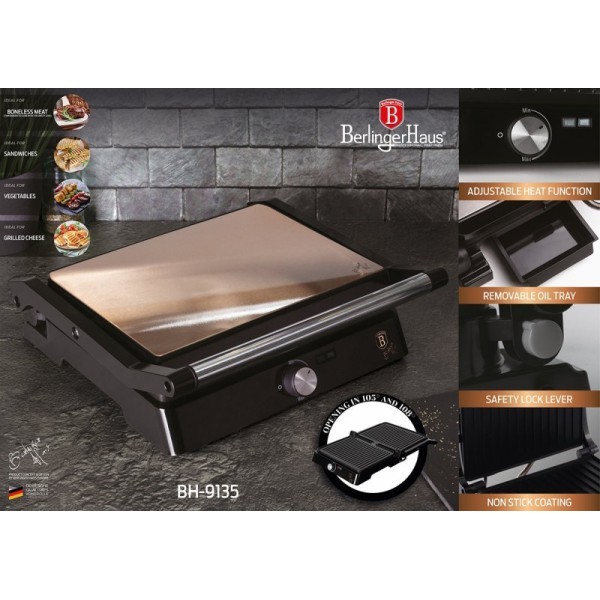 Grill elektryczny, Berlinger Haus BH-9135 — opiekacz do grilla, stołowy